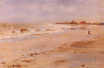 Vista costera paisaje impresionista William Merritt Chase Beach Pinturas al óleo